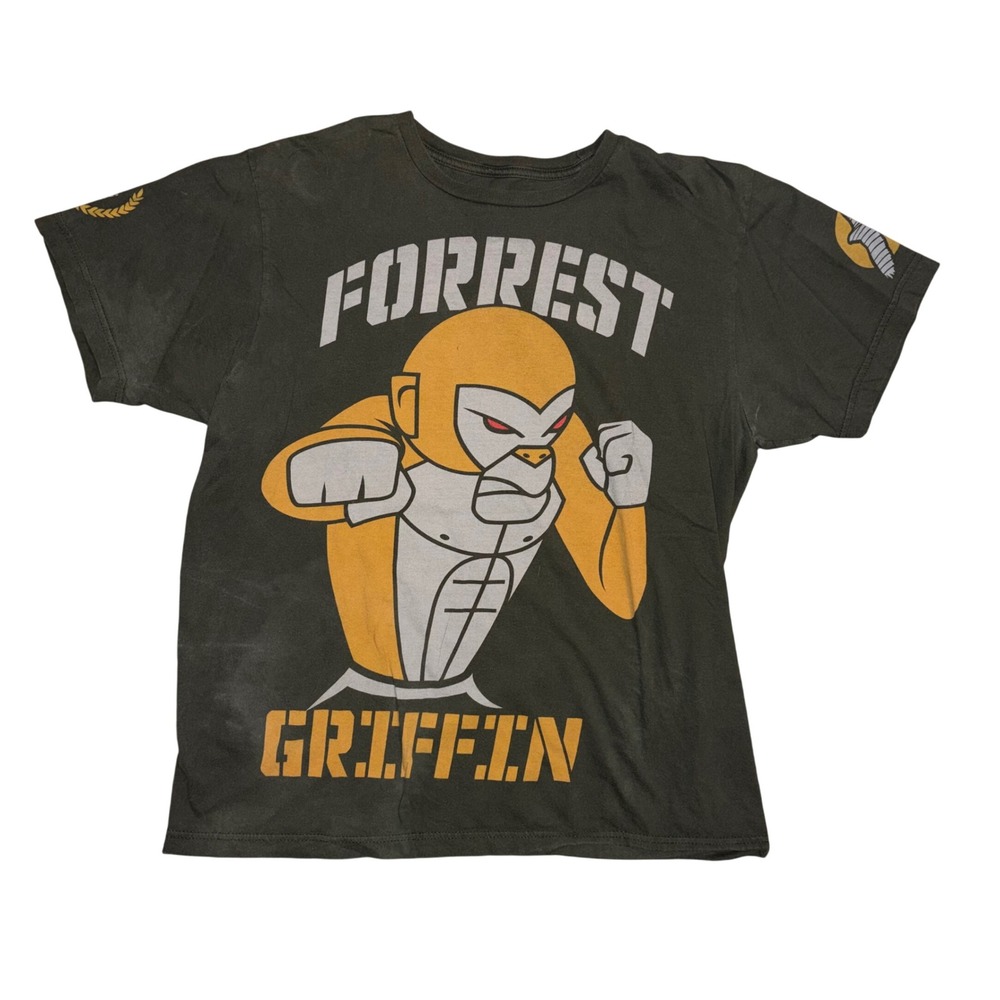 Hayabusa Forrest Griffin MMA Hall of Fame T-Shirt Mens Large Olive Green UFC Tee